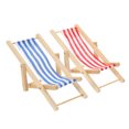 thumbnail image 2 of SHISUYAN 2 Pcs Chaise Longue de Simulation Chaise Pliante de Maison de Poupée Mini Ornement Décoratif, 2 of 8