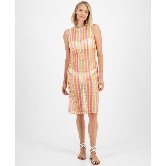 Miken Womens Open Knit Sleeveless C Hot Pinkorangeyellow XS