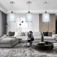 thumbnail image 2 of Anqidi 3 Pack Modern Crystal Chandelier Clear LED Adjustable Pendant Lamp Ceiling Light for Kitchen Dining Room 6.3" x 54.5" E12, 2 of 10
