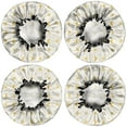 thumbnail image 2 of Shower Caps,Beige Sun Moon Planet Star Pattern Waterproof Shower Cap for Women 4 Pieces,Double Reusable Hair Cover for Shower PEVA Elastic Stretch Hem, 2 of 7