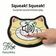 thumbnail image 5 of FancyKitty Squeaky Dog Frisbee - Soft Plush Flying Disc Toy (Funny Cat Face) - Interactive Fetch & Training for Medium/Large Dogs, 5 of 9