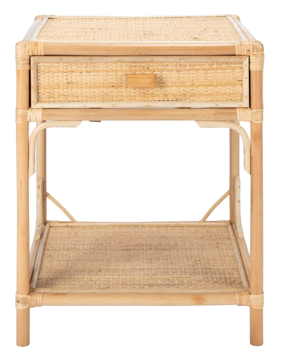 Safavieh Roya Rustic 1 Drawer 1 Shelf Nightstand, Natural