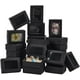 thumbnail image 1 of 40 cajas de regalo pequeñas con ventana, de papel negro, plegables, para chocolates, galletas, dulces o jabón., 1 of 9