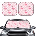 thumbnail image 2 of Sikiie Cute Flamingo with Heart Print Foldable Car Windshield Sun Visor, Car Window Sunshade Suitable for Sedan, SUV and Truck Car Accessories-Small, 2 of 6