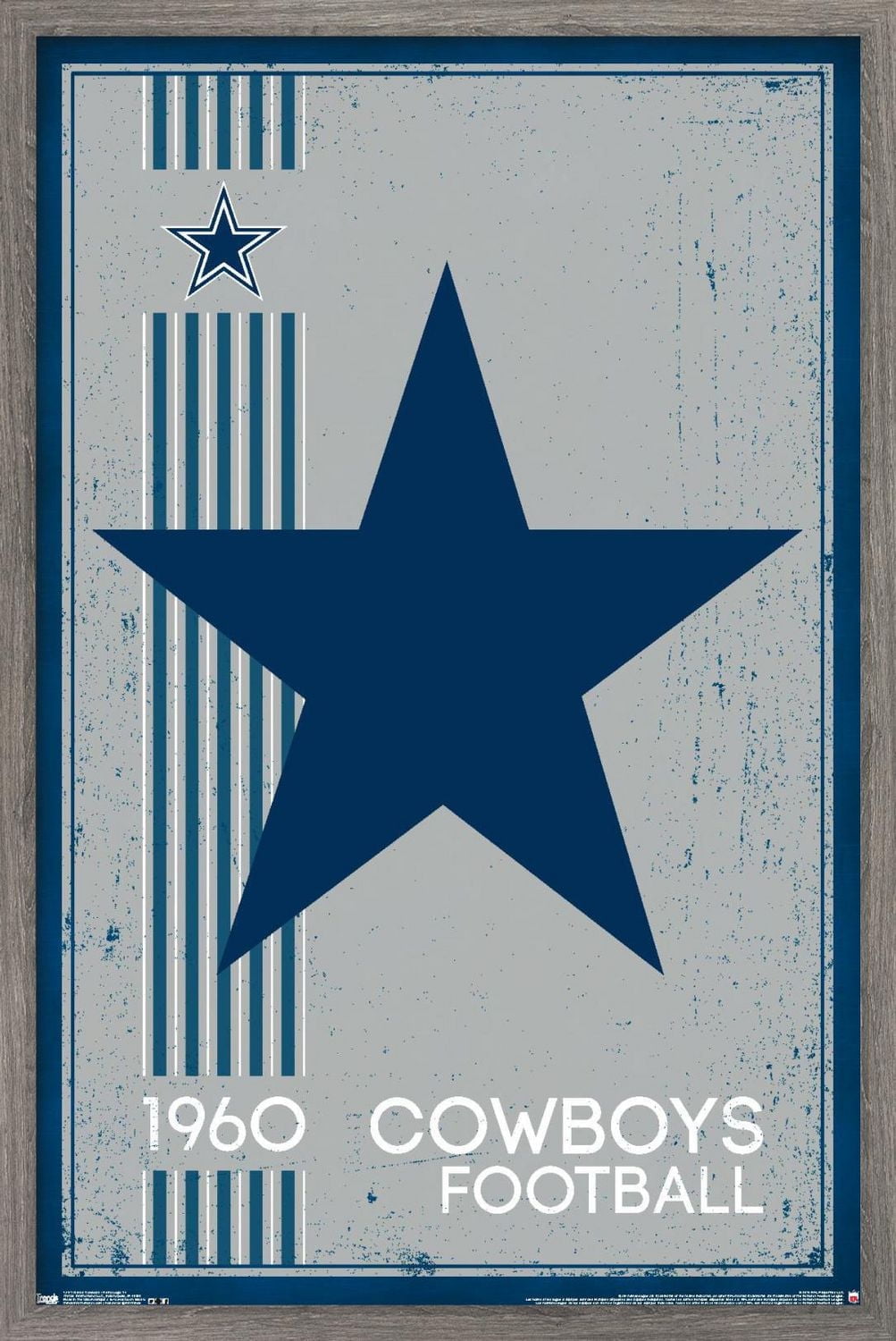 NFL Dallas Cowboys - Retro Logo 14 Wall Poster, 22.375" x 34"
