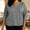 Gray, variant on IUYRTFE Women's Plus Size V Neck 3/4 Sleeve Scrub Top with Pockets Relaxed Fit Casual Workwear Tunic