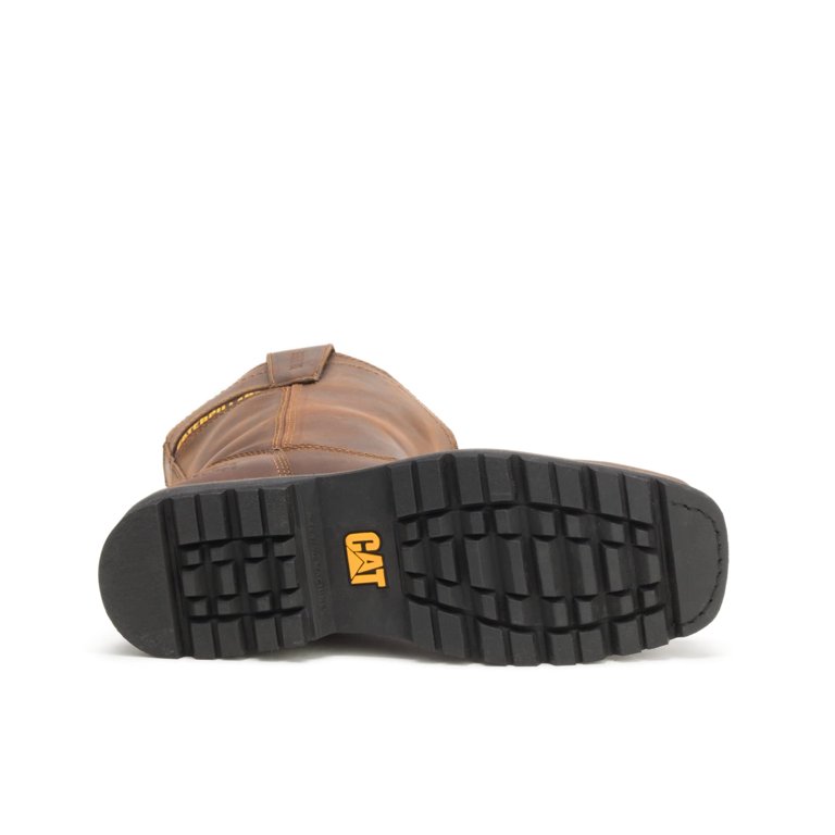 Caterpillar Wellston Pull On Steel Toe Mens Brown Work & Safety Boots Size 10 D Caterpillar Wellston Pull On Steel Toe Work Boot Men  main image 3