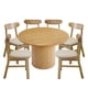 thumbnail image 1 of Ilios Innova | Comedor Redondo Moderno de Madera con 6 Sillas Acolchadas, Diseño Decorativo para Comedor, Sala o Espacios Contemporáneos de tu hogar, 1 of 9