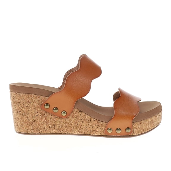 Corkys Womens Obviously Studded Wedge Slide Casual Shoes