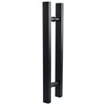 thumbnail image 1 of Matte Black Stainless Steel Glass/Wooden Door Handle, 1 of 5
