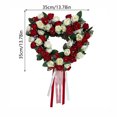 thumbnail image 3 of Heart Shaped Rose Wreath,14 in Pink Valentine’s Day Floral Wreath with Ribbons,Artificial Rose Flowers Wreaths,Heart-Shaped Garland Wreaths for Front Door,Valentine’s Day Wedding Decoration, 3 of 7