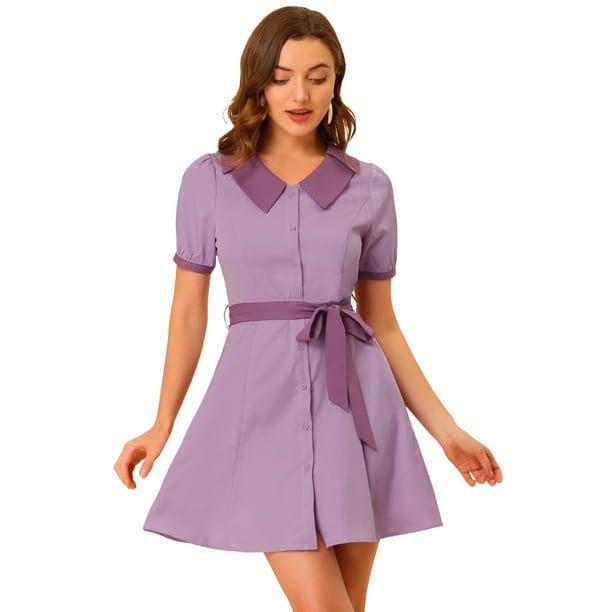 Purple collared dress hotsell