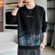 thumbnail image 3 of Sudadera para hombre, sin capucha, ropa masculina, jersey gráfico bordado, camiseta azul de una pieza, cálida, nueva, en overfit simple S, 3 of 5