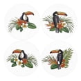 thumbnail image 3 of 4 Unidades Posavasos de Taza de Café para Navidad de Cerámica de Madera de Corcho para Proteger Su de Comedor Tucán Impreso Baoblaze Posavasos de taza de café, 3 of 6