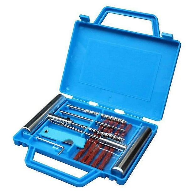 11pcs Tire Repair Kit Car Motorcycle Bike Emergency Heavy Duty Tubeless Tire Puncture Professional Repair Kit Plug Set