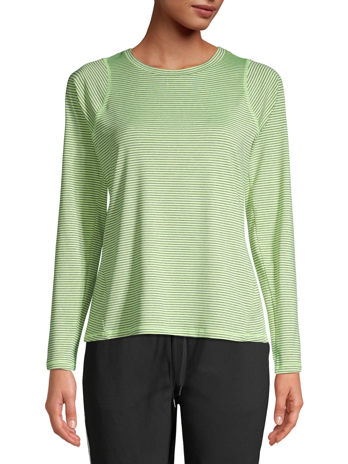 Athletic Works Women's Active Performance Long Sleeve Crewneck Commuter ...