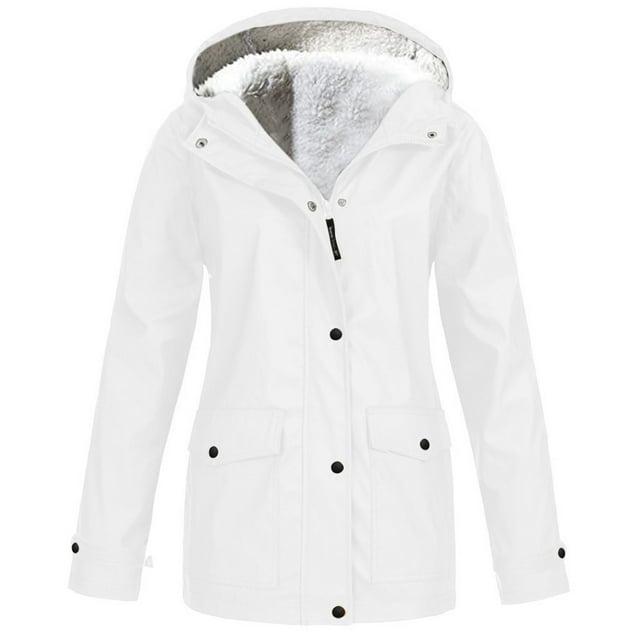 Enjoytime Lightweight Rain Jacket Women Solid Color Waterproof Hooded Raincoat Windproof Outdoor Active Windbreaker Plus Size Clothes