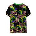 thumbnail image 3 of Uootdi Womens Mardi Gras Festive Tops Crew Neck Funny Graphic Tuxedo Short Sleeve T Shirt Tropical Holiday Vacation Novelty Shirts Gift, 3 of 8