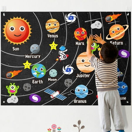 BESTSKY Solar System Interactive Felt Play Kit (35 Piece)