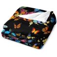 thumbnail image 3 of Butterfly Blanket Beautiful Butterfly Throw Blanket Ultra Soft Blankets Lightweight Cozy for Bed Couch Sofa 50"x40", 3 of 7