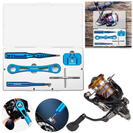 Hersfrd Fishing Reel Bearing Pin Remover Fishing Reel Maintenance Repair Tool (Blue)