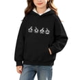thumbnail image 2 of hengsof Girls Halloween Warm Hoodie Kids Print Pullover with Pocket Toddler Fall Winter Long Sleeve Sweatshirt 3-14Years, 2 of 8
