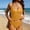 Yellow, variant on MGDXOX 2026 Tankini Swimsuits for Women 2 Piece Bathing Suits with Shorts Modest Mesh Patchwork Tank Top Casual Beachwear Gray M