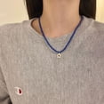 thumbnail image 1 of Collar de cuentas de colores, sencillo, moderno y ligero de lujo para mujer, estilo hip hop, estilo frío, cadena de clavícula apilada, 1 of 6