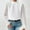 White, variant on Tittly Long Sleeve Shirts for Women Womens Shirts Women's Autumn And Winter New Half High Neck Patchwork Pattern Chiffon Long Sleeved Top Tshirts Shirts Womens Tops Beige L
