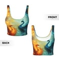 thumbnail image 6 of Sports Bra For Women, Red And Blue Fire Peacock Sports Bras For Women High Support, Workout Tank Tops Woman With Removable Cups, 6 of 8