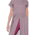 thumbnail image 4 of Moomaya Short Sleeve Kurta Summer Tunic Printed Front Slit Kurtis For Women, 4 of 5