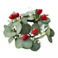 thumbnail image 1 of corona de velas,hojas de eucalipto artificiales velas anillos,Centros de mesa de pilares de portavelas florales,mesa decoración floral con velas Mesas pequeñas para bodas,Vela de imitación BLESIY corona de velas, 1 of 8