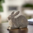 thumbnail image 4 of Urban Trends Terracotta Resting Rabbit Figurine, Distressed Gray Finish, Rustic Farmhouse Home Décor Accent, 4 of 7