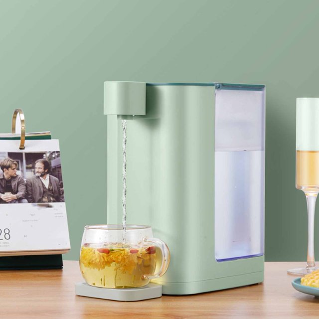 Distributeur d'Eau de Comptoir à Chauffage Rapide, Contrôle Tactile, 5 Modes de Température, Réservoir de 3L, Design Veilleuse, Petit et Compact