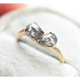 thumbnail image 4 of SOLITAIRE JEWELS 1.60Tcw - Cushion And Pear Salt Pepper Diamond Two Stone Engagement Ring 18K Gold, 4 of 5