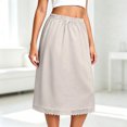thumbnail image 2 of HGIEYS Womens Half Skirt Extender with Lace Embroidery Cotton Vintage Underskirt, 2 of 4