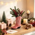 thumbnail image 6 of Cadancy Vintage Vase Cowboy Boot Shaped Tabletop Planter for Artificial Flowers Succulents Farmhouse Decor Home Living Room Mantle Shelf Western Rustic Style Decoration Gift, 6 of 6