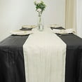 thumbnail image 6 of BalsaCircle 12" x 108" Ivory Crinkled Accordion Taffeta Table Runner Party Events Linens, 6 of 8