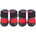 thumbnail image 1 of 4 piezas de zapatos para caminar para perros, botas para mascotas al aire libre y zapatos deportivos, con suela antideslizante sólida y cinturón ajustable, botas para perros para todas las, 1 of 5