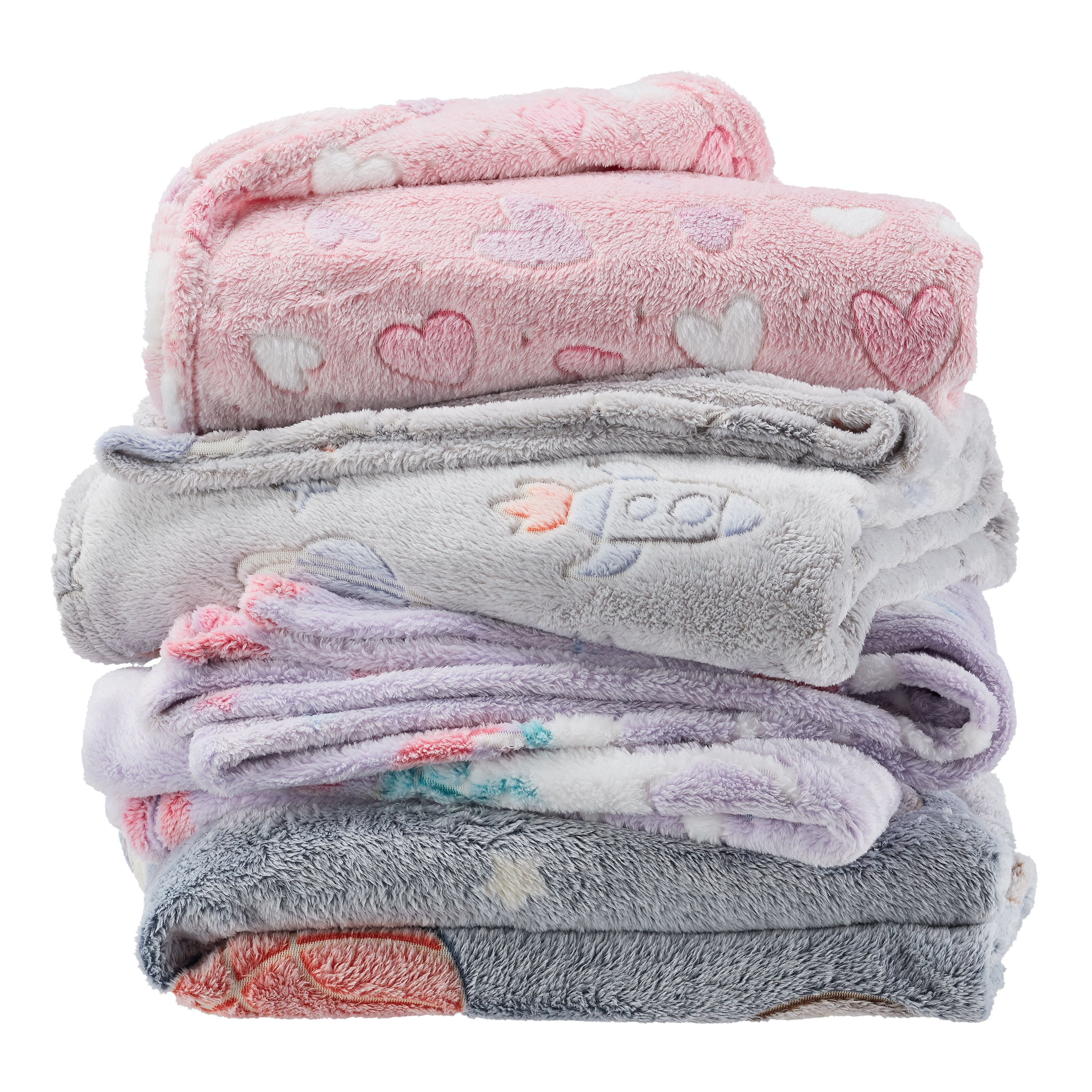 – Soft Plush Fleece Blanket 6 Glow in The Dark Blanket Throw 60”x50” Hour Glo 