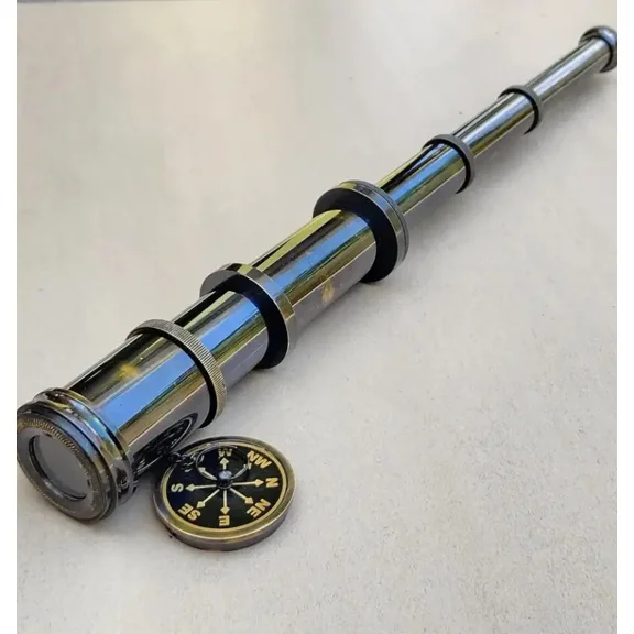 Personalized Working Custom Telescope Spyglass with Engravable Wood Box