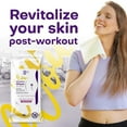 thumbnail image 4 of Violet Vibes Rinse-Free Body Wipes for Women, XL Post Workout Wipes, Aloe Scent, Moisturizing Shower Wipe, 20 count, 2 pack, 4 of 9