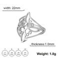 thumbnail image 5 of Witch Knot 14K Yellow Gold Ring Wiccan Cross Celtics Knot Women Men Rings Witchcraft Good Luck Protection Amulet Birthday Gifts, 5 of 11
