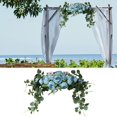 thumbnail image 2 of Baohd 1/2/3/5 Arch Fake Flower Handmade Flowers Backdrop Leaves Home with Decorative spring blue 75cm 1 Pc, 2 of 6