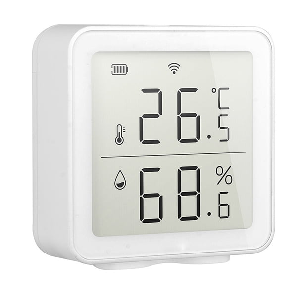 Matsuzay Detector de temperatura de ajuste de luz de fondo inalámbrico inteligente para el hogar, Sensor de humedad de bajo consumo para Electrónica