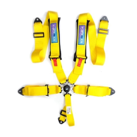 NRG 5PT 3in. Seat Belt Harness / Cam Lock - Yellow - SBH-B6PCYL