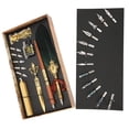 thumbnail image 2 of Ensemble de Stylos Plumes Rétro Créativité Britannique Costume d'Écriture pour Couple d'Affaires Cadeau pour Enseignant Aîné Vert Foncé, 2 of 14