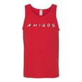 thumbnail image 2 of Friends Amigos Parody Pop Mens Graphic Tank Top, Red, X-Large, 2 of 3