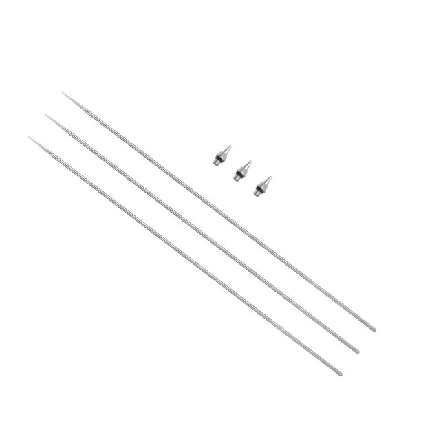 Aguja De Aerógrafo, No Se Oxida Durable 17g Reemplazo De Aguja De Aerógrafo Acero Inoxidable + Plástico Para Pluma De Pintura En Aerosol Para Rociador De Pistola Cergrey Airbrush Nozzle Replacement