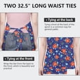 thumbnail image 6 of Pioneer Flower Floral Print Pattern Apron for Women and Men, Cotton Linen Waterproof with Pockets, Adjustable, 33x27 Inch for Kitchen, Gardening, BBQ, Salon, 6 of 6